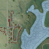 Second close-up of the map of Clear Lake, Minnesota print showing more streets and buildings