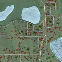 Second close-up of the map of Clear Lake, Washington print showing more streets and buildings