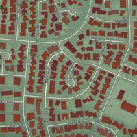 Second close-up of the map of Clearbrook, New Jersey print showing more streets and buildings