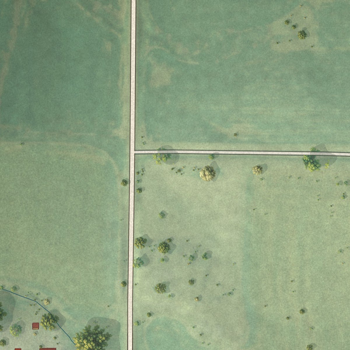 Second close-up of the map of Clearmont, Missouri print showing more streets and buildings