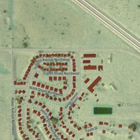 Second close-up of the map of Clearwater, Minnesota print showing more streets and buildings