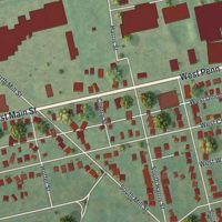 Second close-up of the map of Cleona, Pennsylvania print showing more streets and buildings