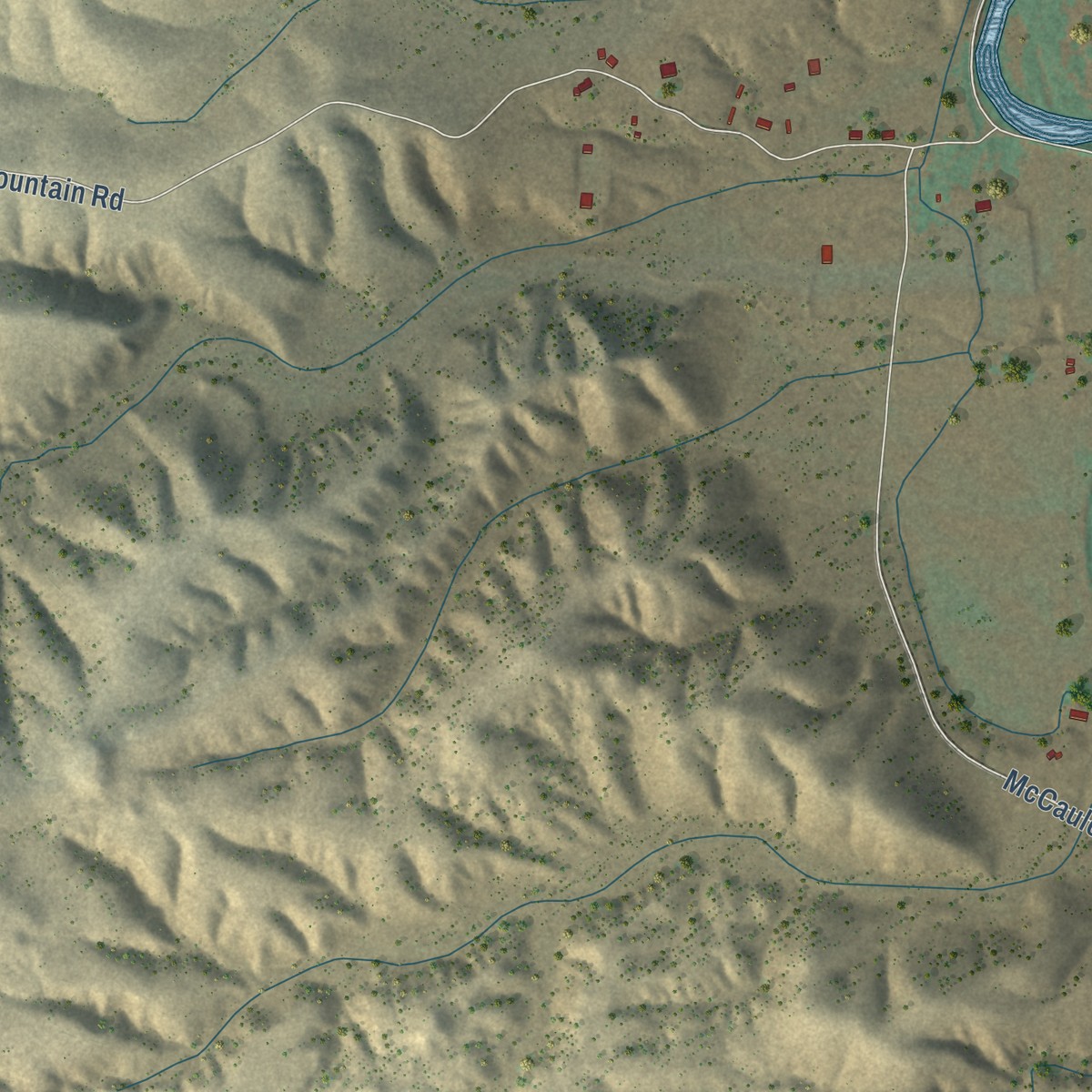 Second close-up of the map of Cliff, New Mexico print showing more streets and buildings