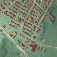 Second close-up of the map of Cliffwood Beach, New Jersey print showing more streets and buildings
