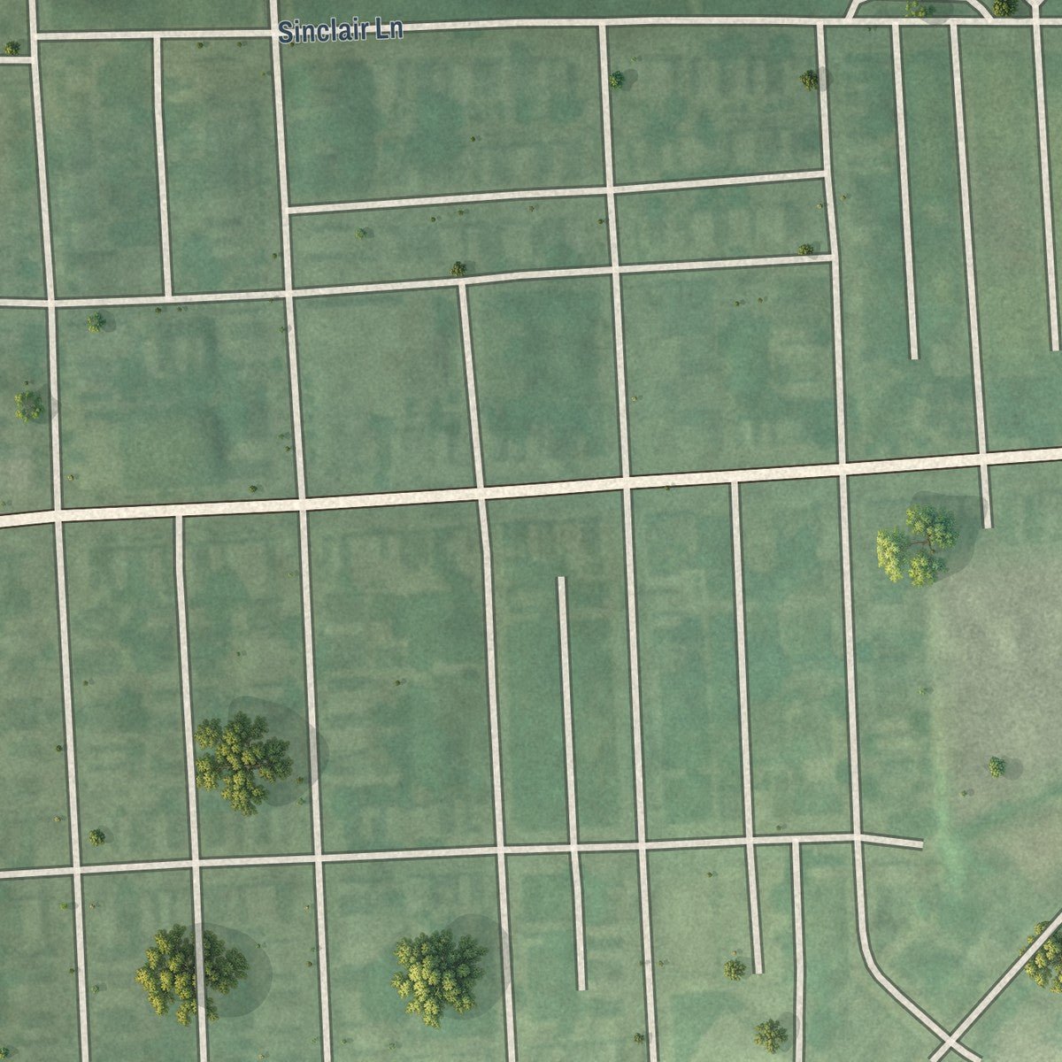 Second close-up of the map of Clifton Park, Maryland print showing more streets and buildings