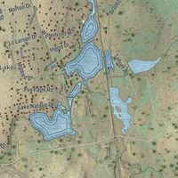 Second close-up of the map of Clifton, Pennsylvania print showing more streets and buildings
