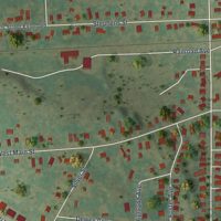 Second close-up of the map of Clifton Springs, New York print showing more streets and buildings