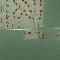Second close-up of the map of Climax, Michigan print showing more streets and buildings