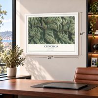 Clinchco, Virginia map, 18 x 24 inch print in a white frame in a home office