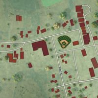 Second close-up of the map of Clinton, Minnesota print showing more streets and buildings