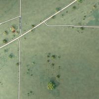 Second close-up of the map of Clinton, Nebraska print showing more streets and buildings