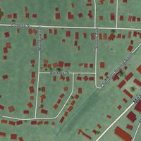 Second close-up of the map of Clinton, New York print showing more streets and buildings