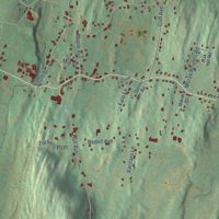 Second close-up of the map of Clintondale, New York print showing more streets and buildings