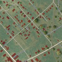 Second close-up of the map of Clio, South Carolina print showing more streets and buildings