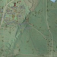 Second close-up of the map of Cloquet, Minnesota print showing more streets and buildings