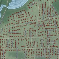 Second close-up of the map of Closter, New Jersey print showing more streets and buildings