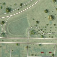 Second close-up of the map of Cloud Lake, Florida print showing more streets and buildings