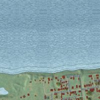 Second close-up of the map of Cloverport, Kentucky print showing more streets and buildings