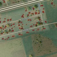 Second close-up of the map of Coahoma, Texas print showing more streets and buildings