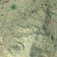 Second close-up of the map of Coal Creek, Colorado print showing more streets and buildings