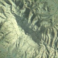 Second close-up of the map of Coalfield, Tennessee print showing more streets and buildings