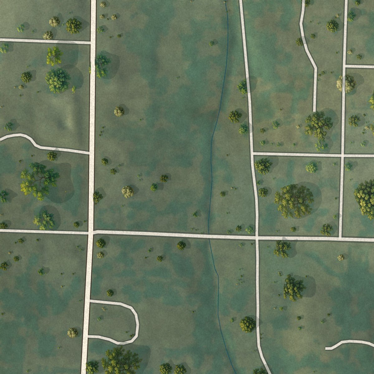 Second close-up of the map of Cobalt, Missouri print showing more streets and buildings