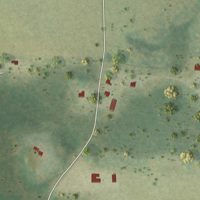 Second close-up of the map of Cobbtown, Florida print showing more streets and buildings