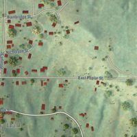 Second close-up of the map of Cobden, Illinois print showing more streets and buildings