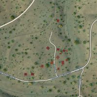 Second close-up of the map of Cobre, New Mexico print showing more streets and buildings