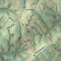 Second close-up of the map of Codorus, Pennsylvania print showing more streets and buildings