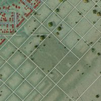 Second close-up of the map of Cody, Minnesota print showing more streets and buildings