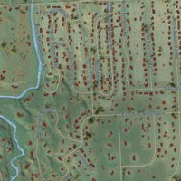 Second close-up of the map of Colbert, Washington print showing more streets and buildings
