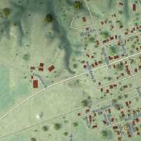 Second close-up of the map of Colchester, Illinois print showing more streets and buildings