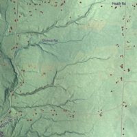 Second close-up of the map of Colden, New York print showing more streets and buildings