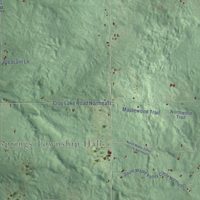 Second close-up of the map of Coldsprings, Michigan print showing more streets and buildings