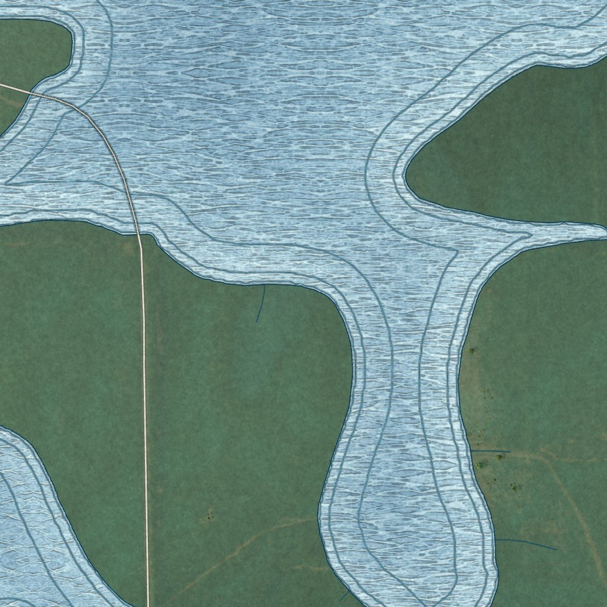 Second close-up of the map of Coldwater, Mississippi print showing more streets and buildings