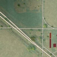 Second close-up of the map of Coleharbor, North Dakota print showing more streets and buildings