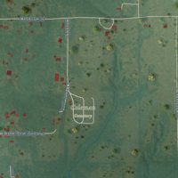 Second close-up of the map of Coleman, Oklahoma print showing more streets and buildings