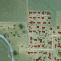 Second close-up of the map of Colfax, Illinois print showing more streets and buildings