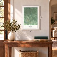 Colfax, Wexford County, Michigan map, 12 x 18 inch print in a white frame in an entryway