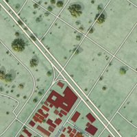 Second close-up of the map of College_Terrace, California print showing more streets and buildings