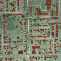 Second close-up of the map of College View, Nebraska print showing more streets and buildings