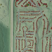 Second close-up of the map of Collier Heights, Georgia print showing more streets and buildings