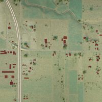 Second close-up of the map of Collierville, California print showing more streets and buildings
