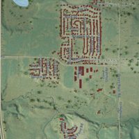 Second close-up of the map of Colona, Illinois print showing more streets and buildings