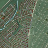 Second close-up of the map of Colonia, New Jersey print showing more streets and buildings