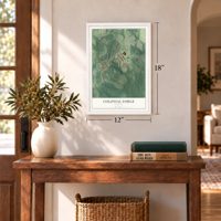 Colonial Forge, Virginia map, 12 x 18 inch print in a white frame in an entryway