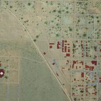 Second close-up of the map of Colorado City, Arizona print showing more streets and buildings