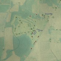 Second close-up of the map of Colquitt, Georgia print showing more streets and buildings