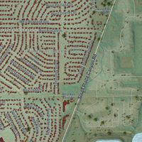 Second close-up of the map of Columbine, Colorado print showing more streets and buildings